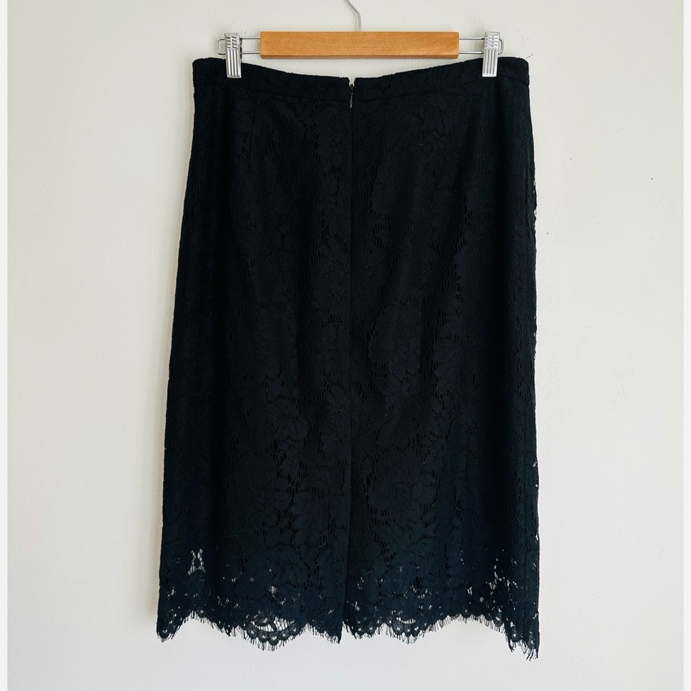 J. Crew • Lace Pencil Skirt in Black - Picture 5 of 6